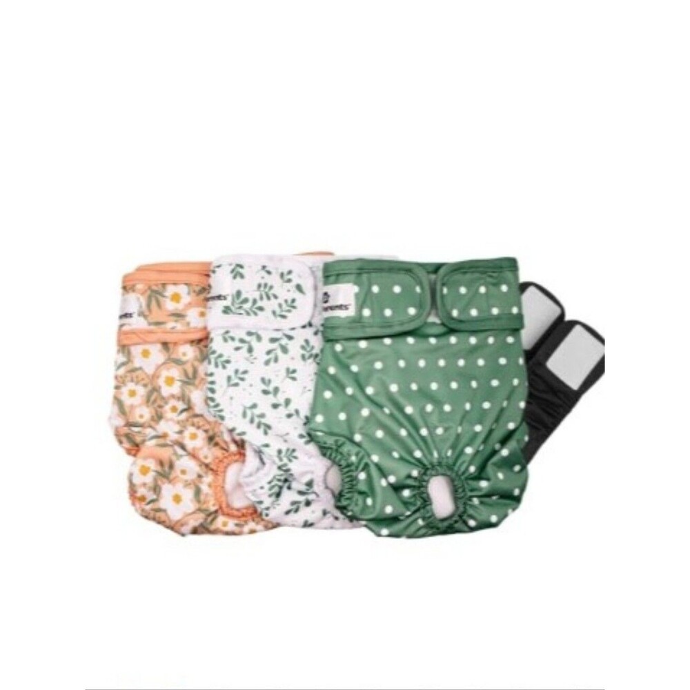Dog Diapers With Extenders 3 Pack Washable Size L
